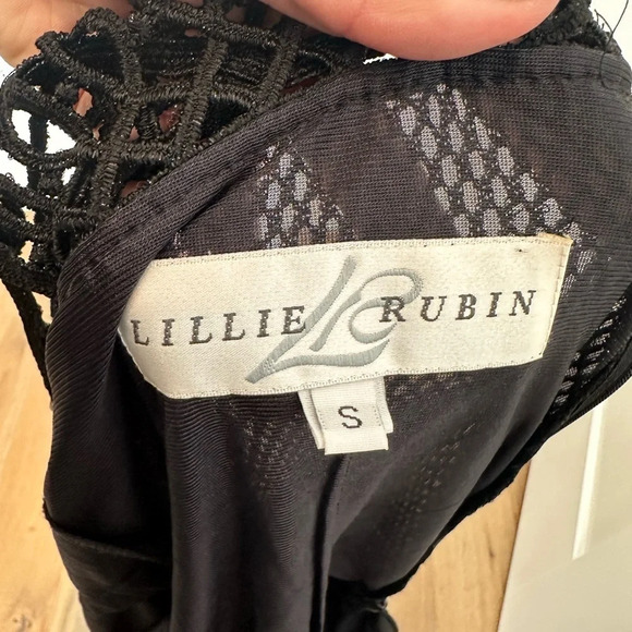 Vintage‎ Lillie Rubin Fishnet Shift Dress Black, Small - Picture 5 of 9